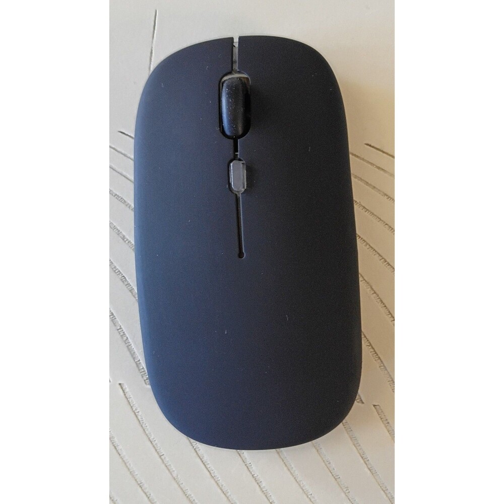 Slim Black Wireless Bluetooth Optical Mouse with USB-C and Scroll Wheel
